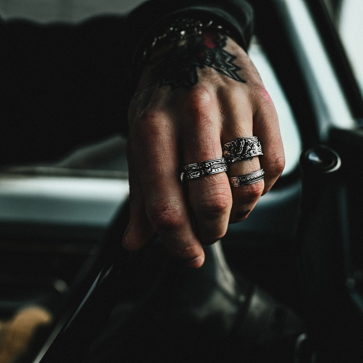 man wearing TilDeath men ring
