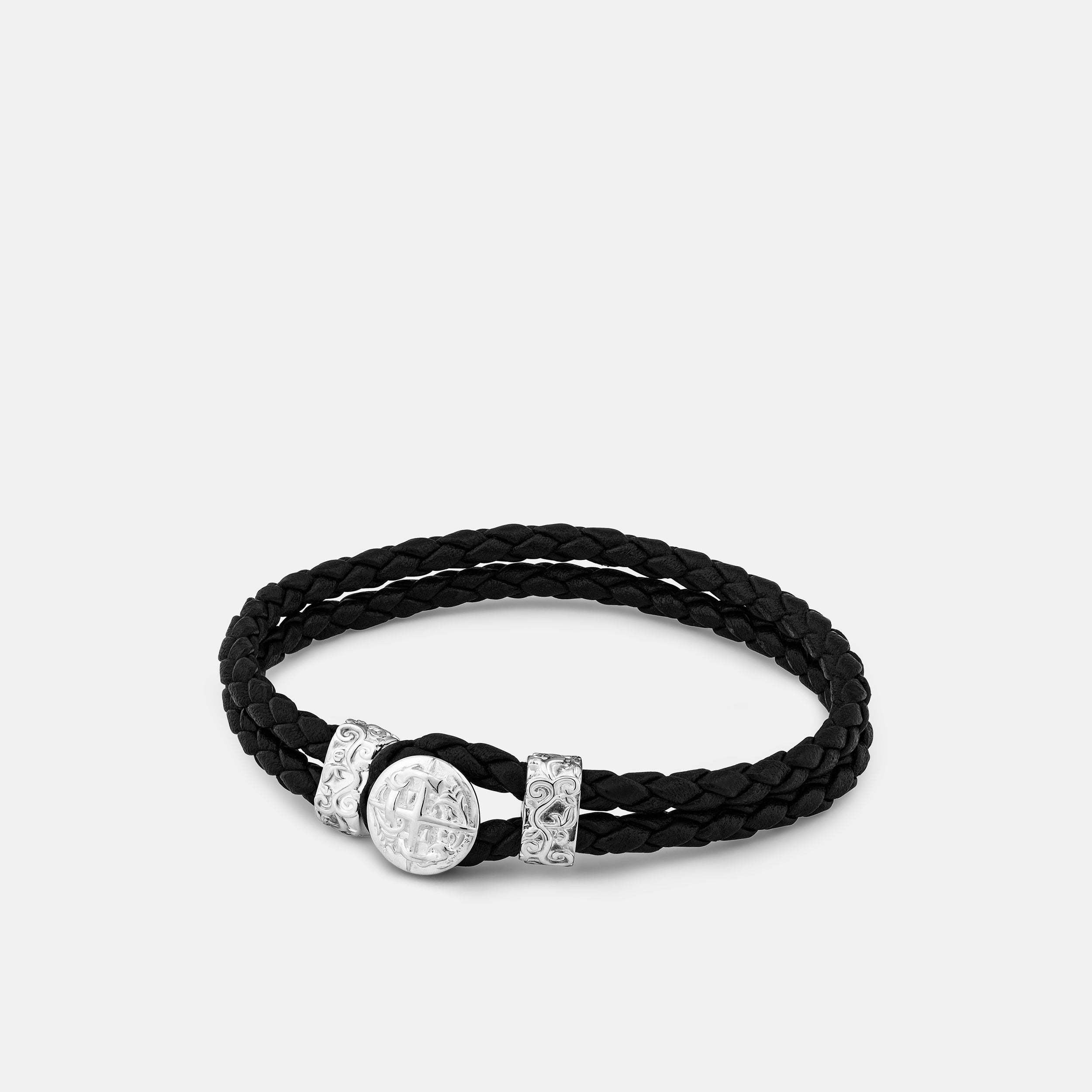 "Double Down" Handcrafted Sterling Silver Men's Bracelet Clocks and