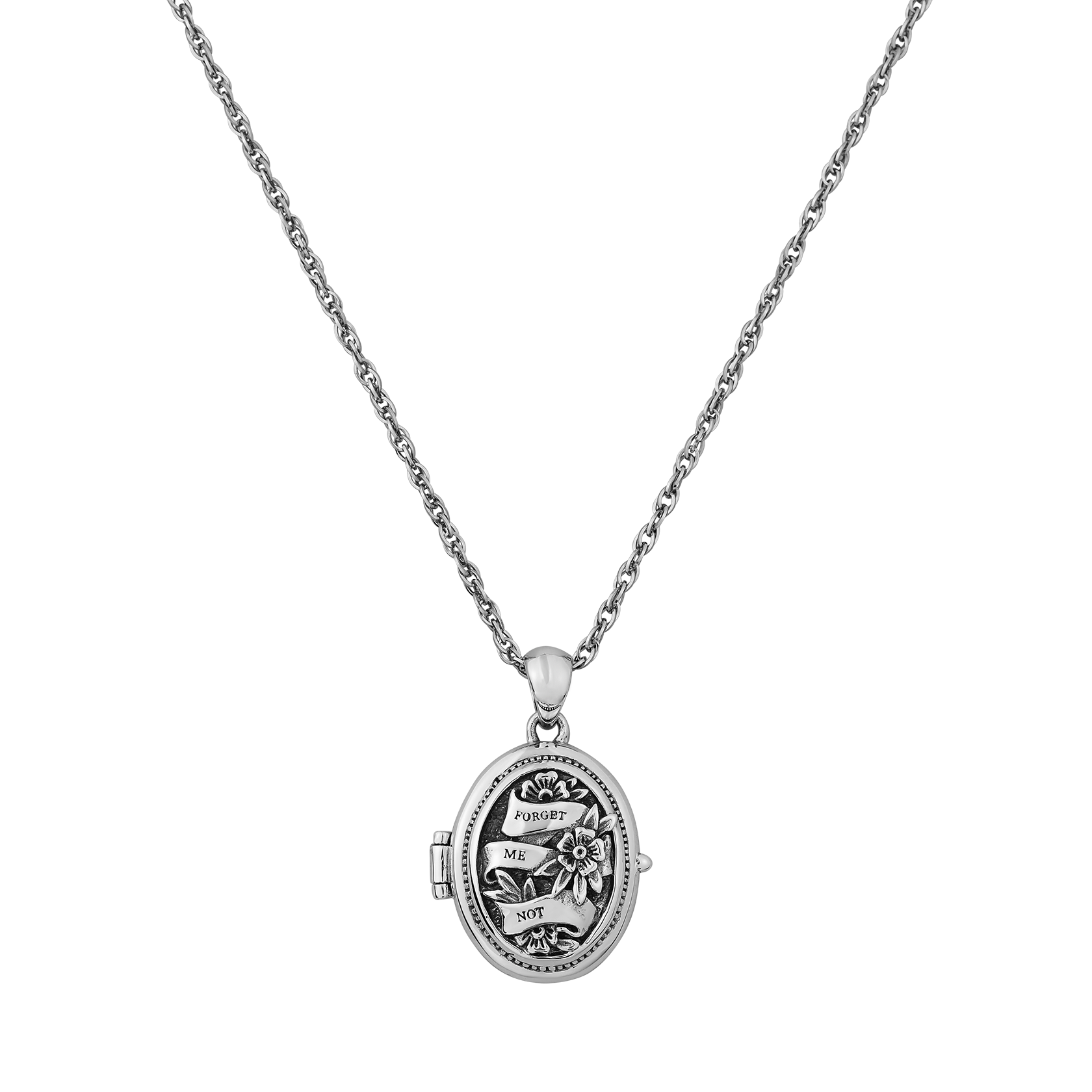 Silver Locket Necklace with Floral Engraving – Clocks and Colours Silver Locket Necklace with Floral Engraving – Clocks and Colours