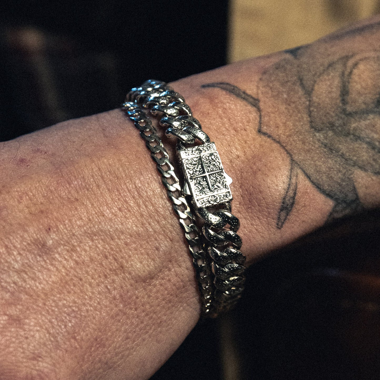 Origin Sterling Silver Cuban Link bracelet for men