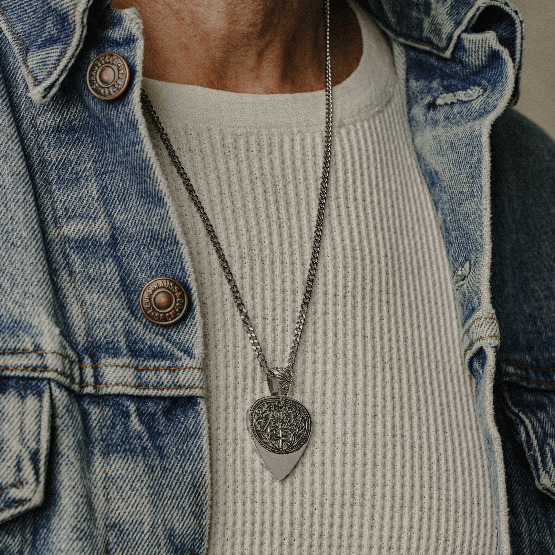 Plectrum x Fender Sterling Silver Pendant