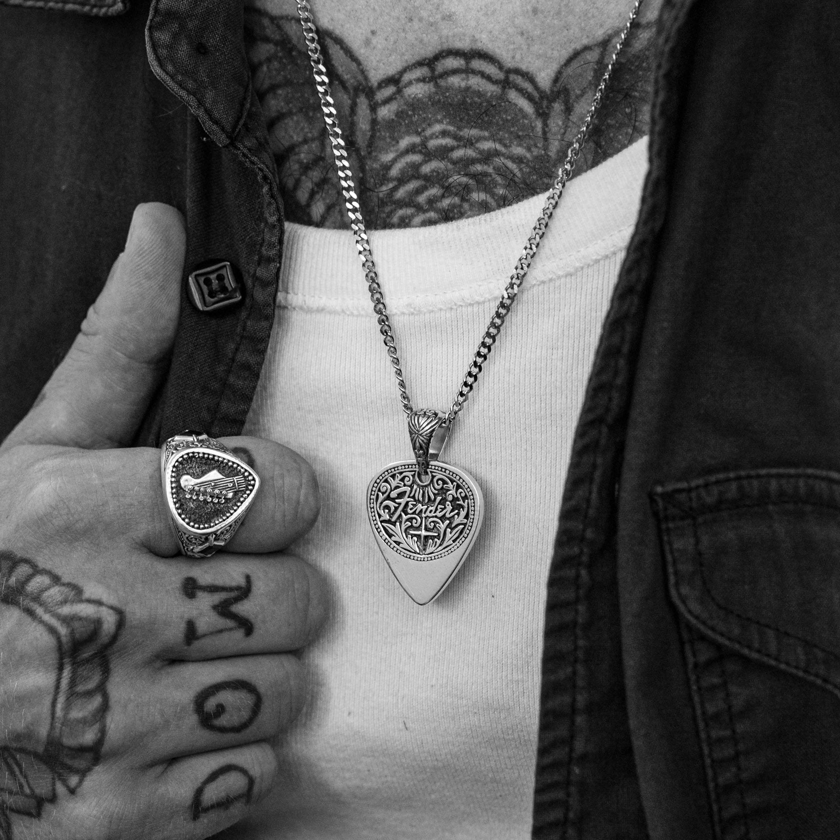Plectrum x Fender Sterling Silver Pendant