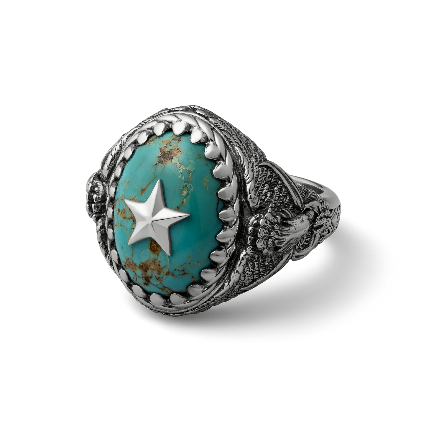 turquoise star silver signet ring willie nelson collaboration