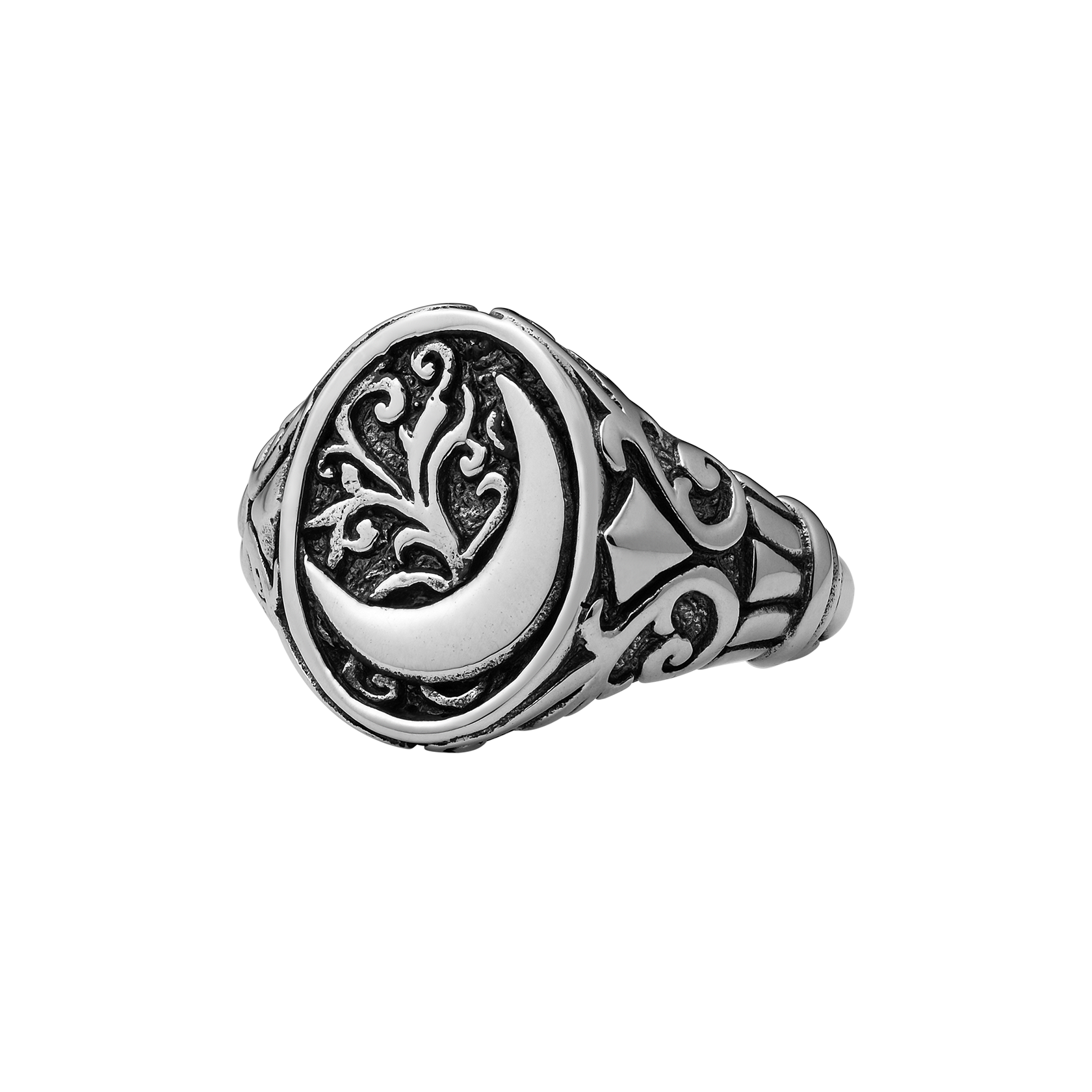 Crescent Moon Ring for Women in Sterling Silver – Clocks and Colours Crescent Moon Ring for Women in Sterling Silver – Clocks and Colours