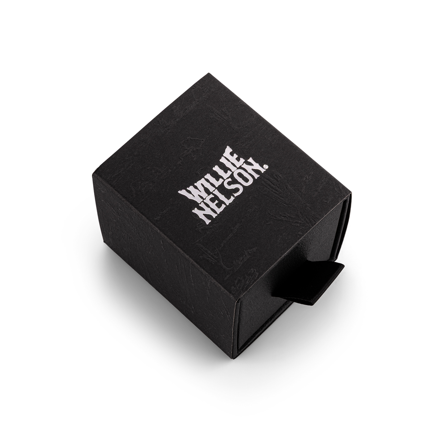 Outlaw x Willie Nelson Sterling Silver engraved band ring for men box