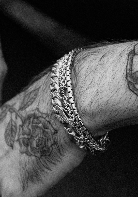 Men's Silver Bracelets Clocks and Colours