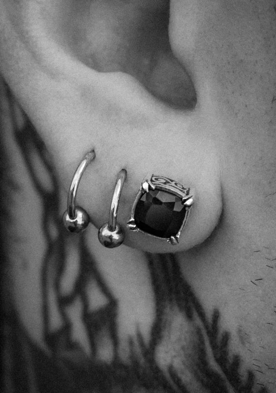 sterling silver men earrings