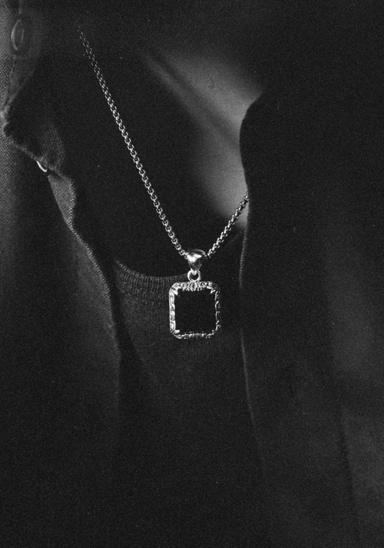 Men's sterling silver stainless steel pendant necklaces