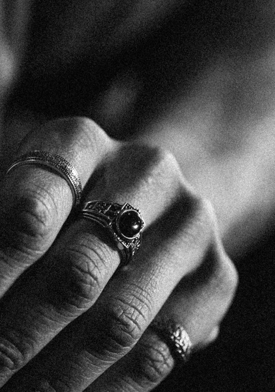 Sterling silver and stainless steel statement rings for men