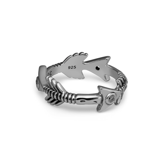 Aim True (Hers) sterling silver ring - off figure