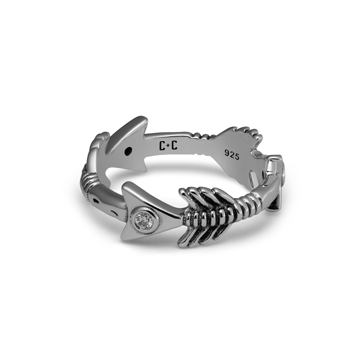 Aim True (Hers) sterling silver ring - off figure