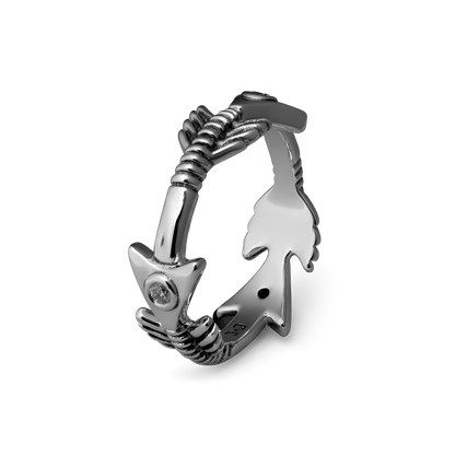 Aim True (Hers) sterling silver ring - off figure