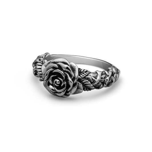 Afrodite rose stainless steel ring
