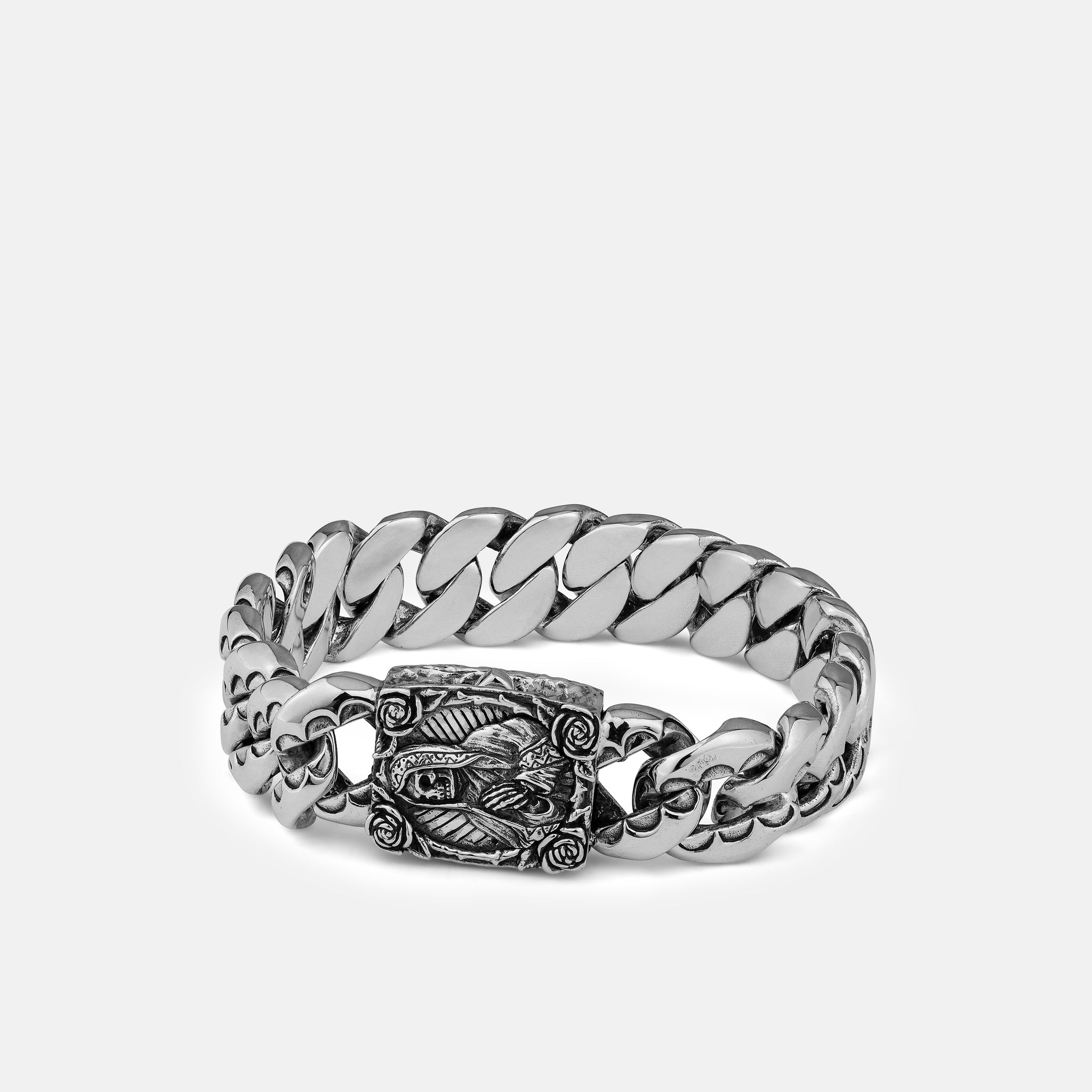 "Apparition" Handcrafted Sterling Silver Men's Bracelet Clocks and