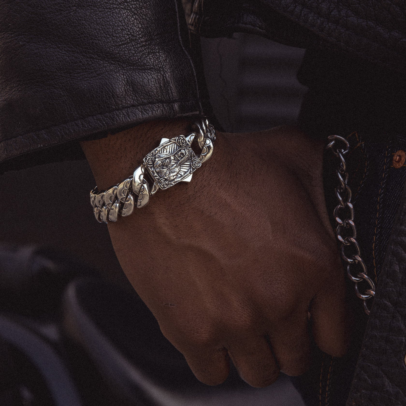 Apparition: Santa Muerte Bracelet in Stainless Steel – Clocks and