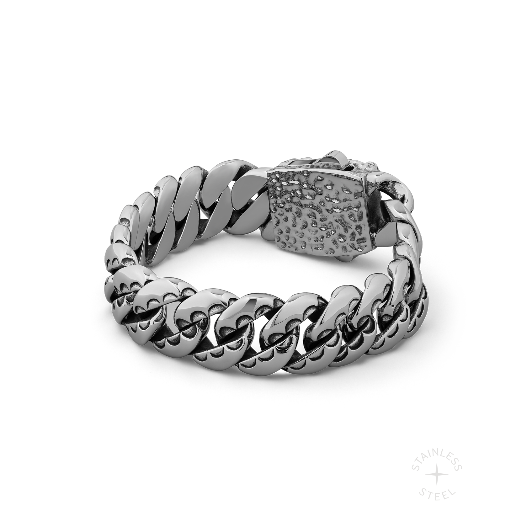 Apparition Stainless Steel Cuban Chain Bracelet for Men