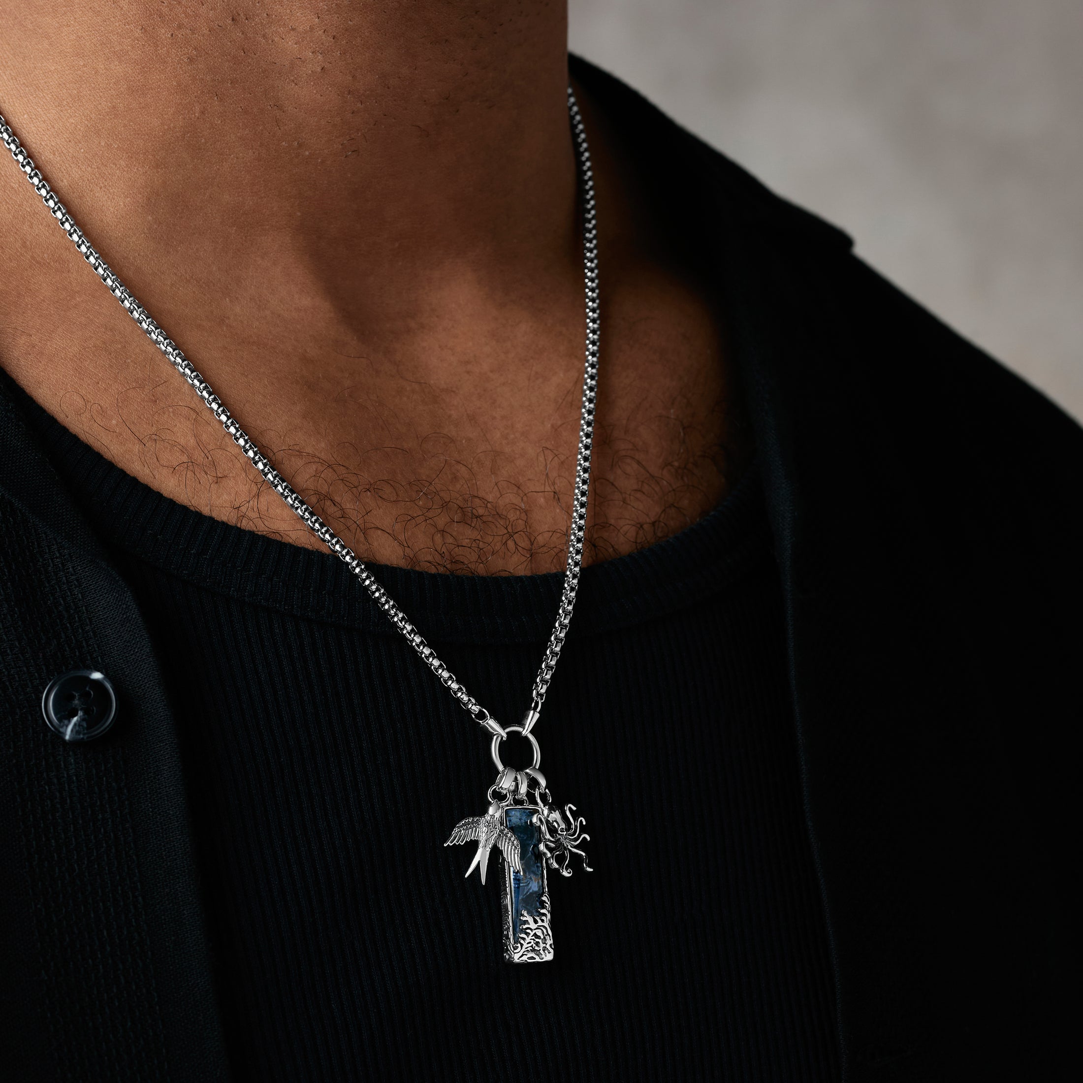 Clocks and Colours Sterling Silver Jewelry Aye, Aye Pendant