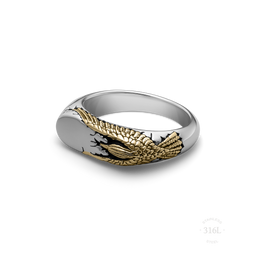 Bad Omen x 316L Ring Size 5 Stainless Steel - image 1