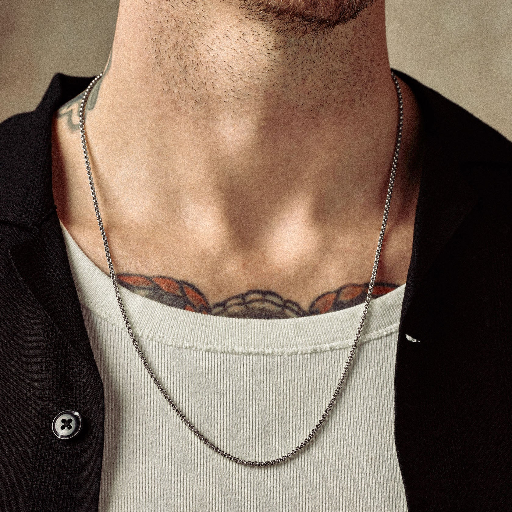 Cable Chain: Sterling Silver Cable Chain Necklace for Men – Clocks