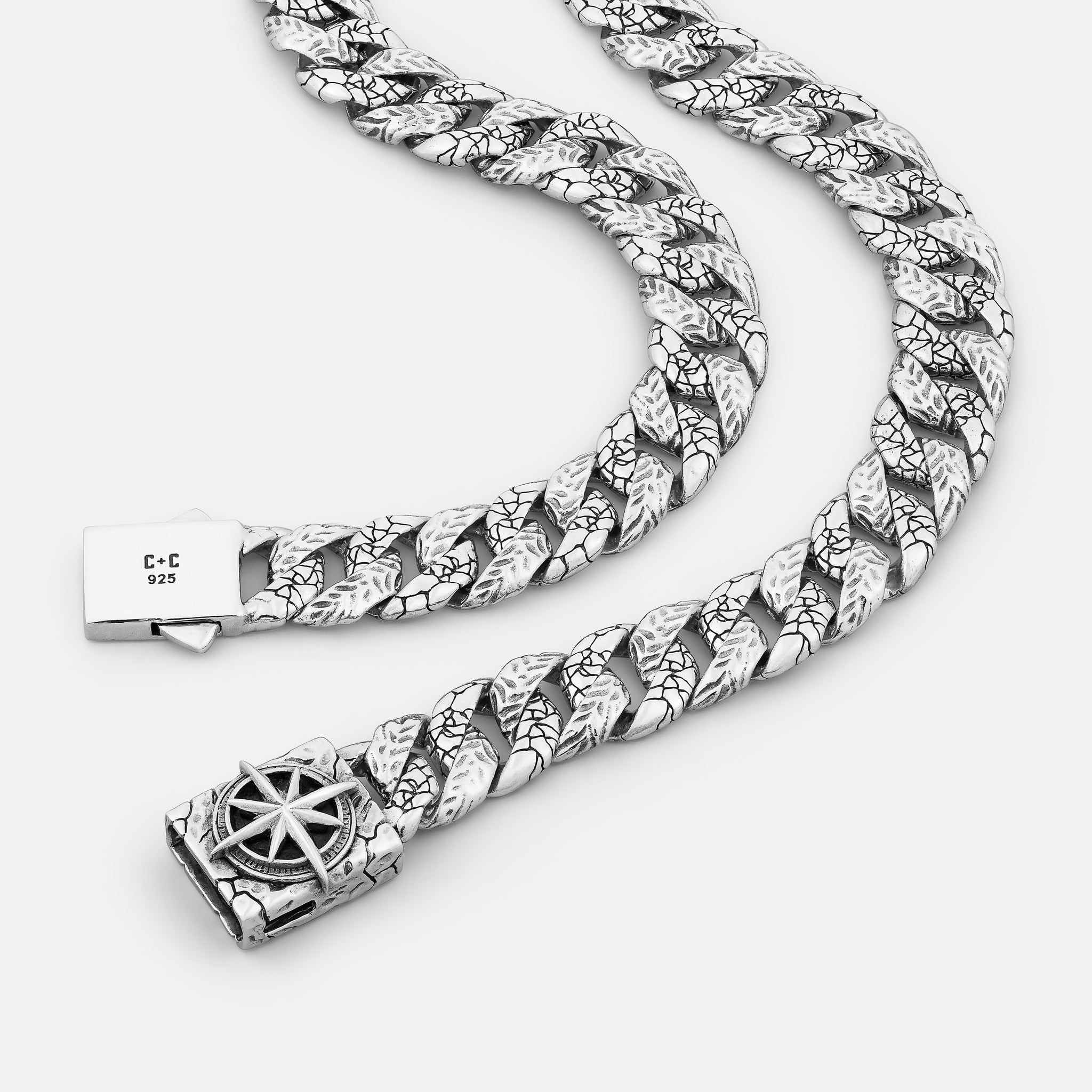 "Capsize" Handcrafted Sterling Silver Men's Chain Clocks and Colours