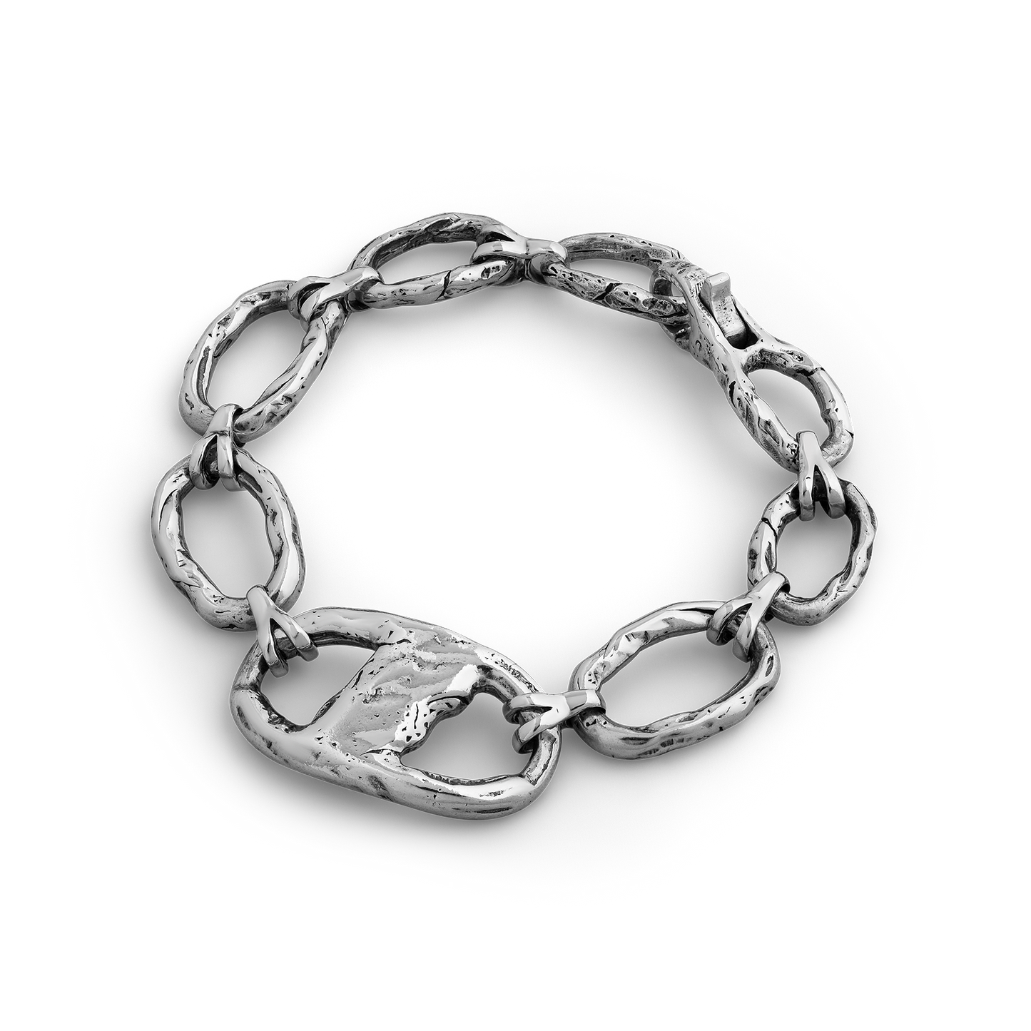 Carnage handcrafted sterling silver chain link bracelet