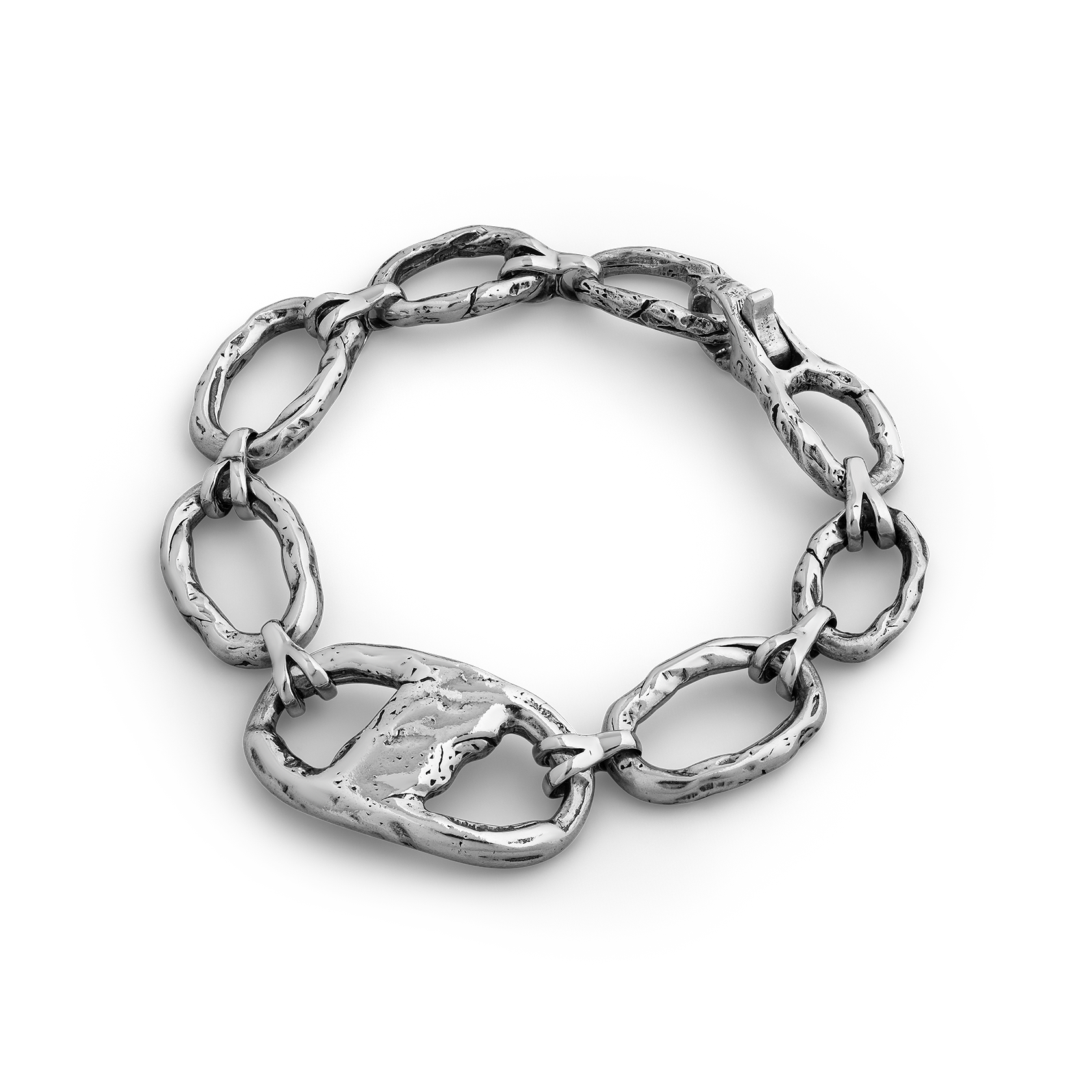 Carnage handcrafted sterling silver chain link bracelet