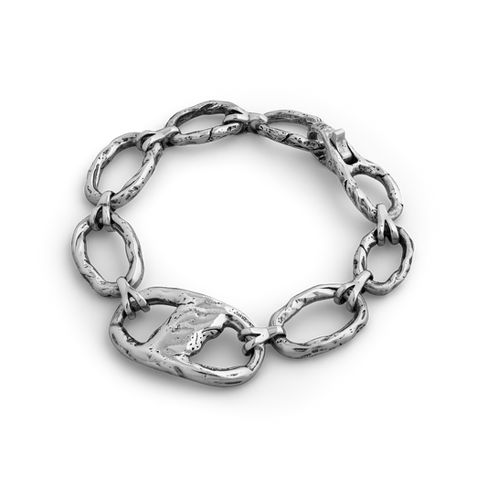 Carnage handcrafted sterling silver chain link bracelet