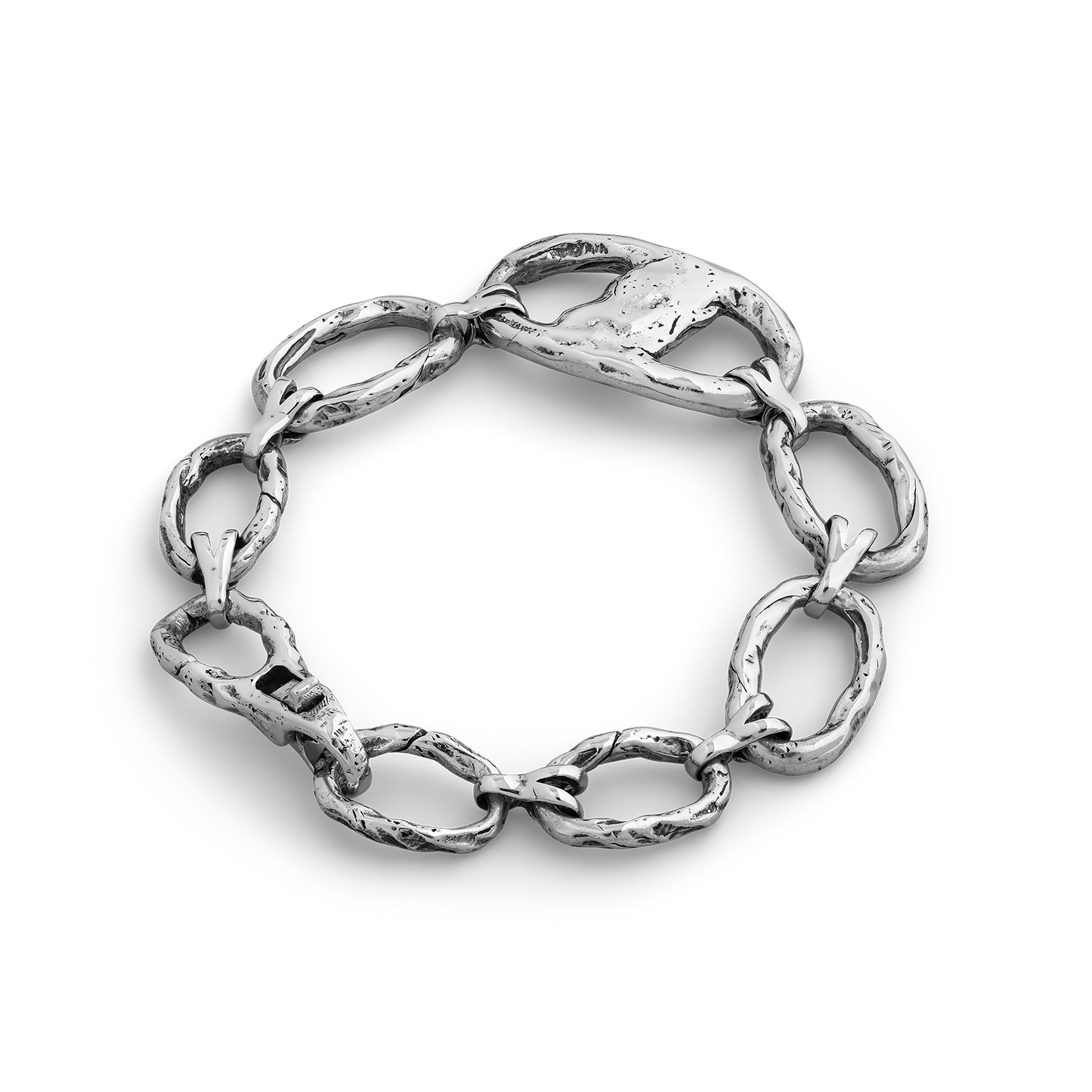 Carnage handcrafted sterling silver chain link bracelet