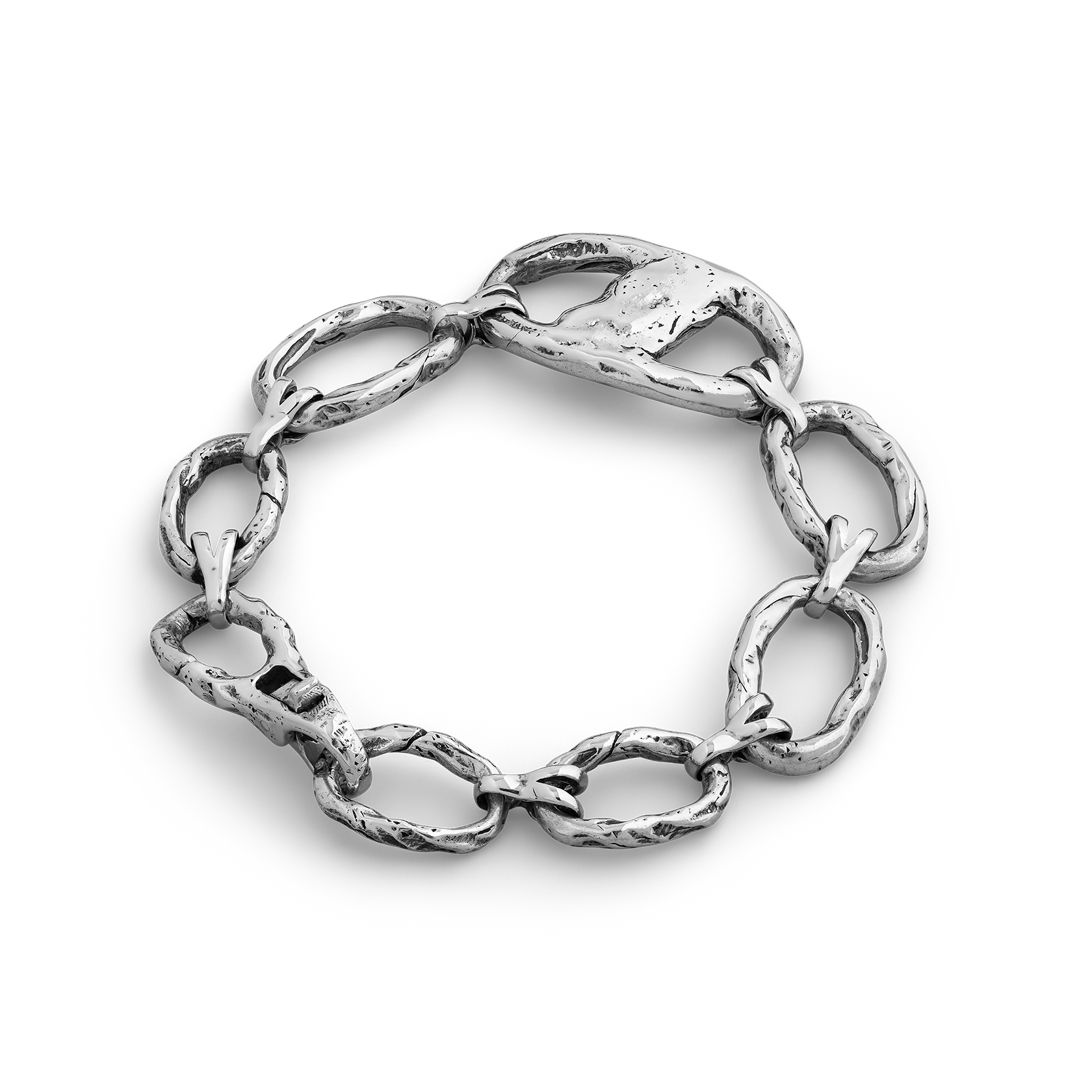 Carnage handcrafted sterling silver chain link bracelet