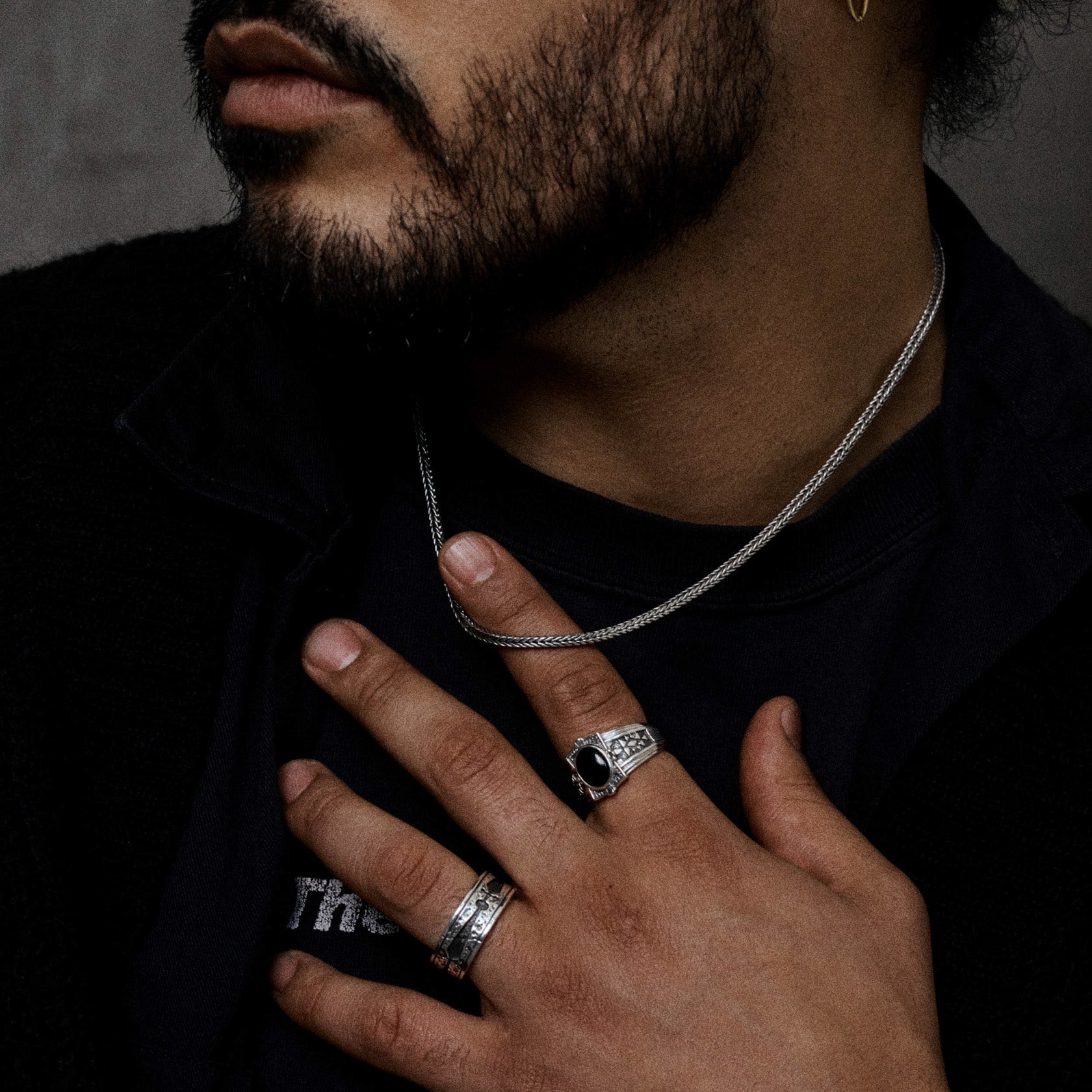 Snake Bones: Snake Chain Necklace for Men in Sterling Silver