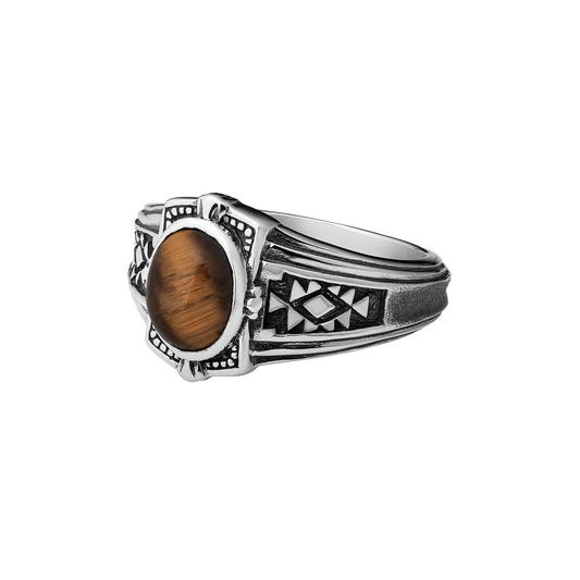Crossroads x Tiger Eye Sterling Silver Ring. Crafted with Tiger's Eye from the Americas, Asia, and Africa.