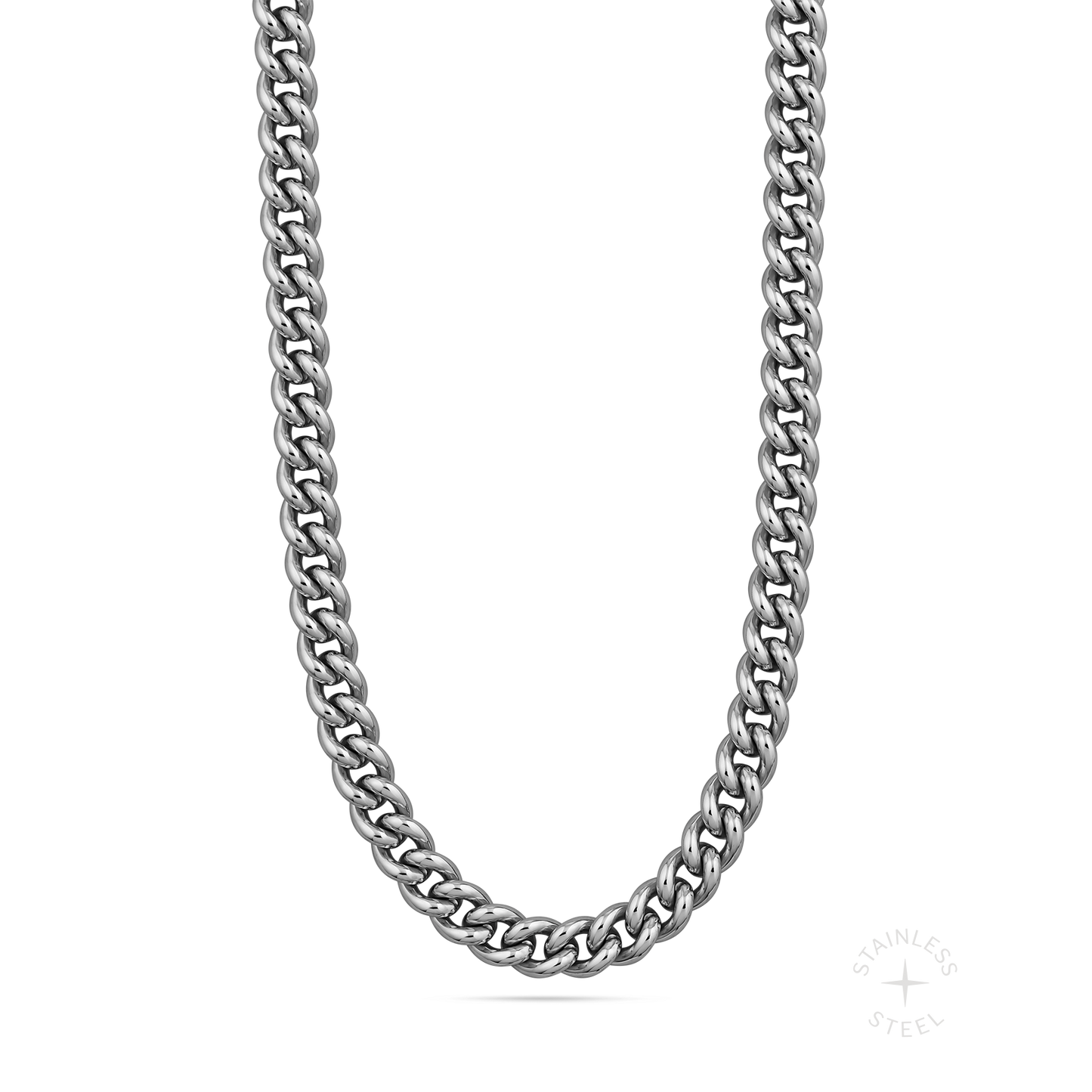 Stainless steel curb chain necklace for men