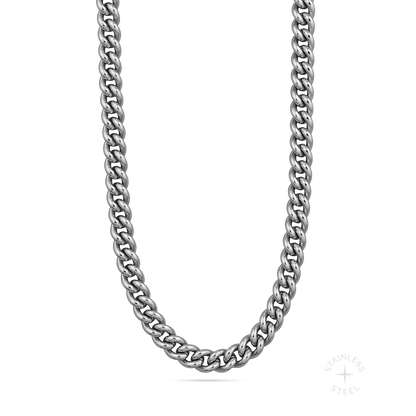 Stainless steel curb chain necklace for men