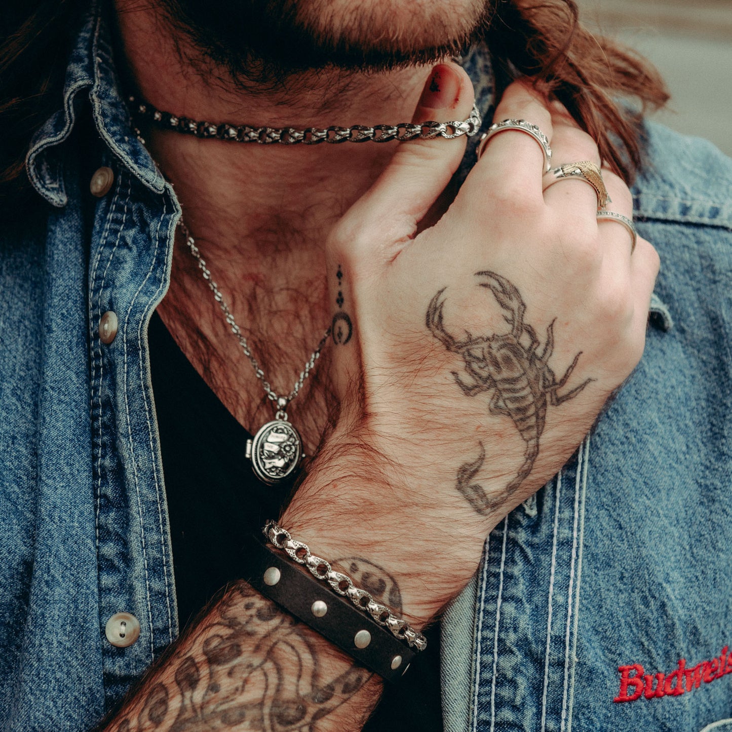 Telos Stainless Steel choker chain necklace