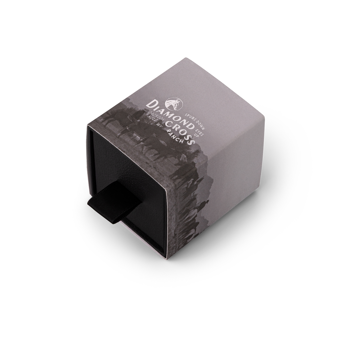 Diamond Cross Ranch sterling silver with dark green nephrite stone chunky signet ring for men box