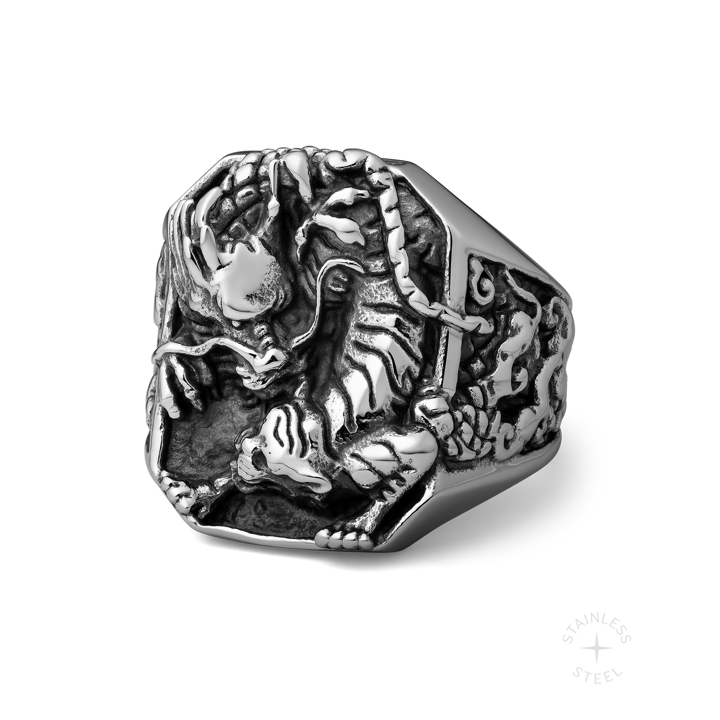 Divine Schism stainless steel ring - off figure