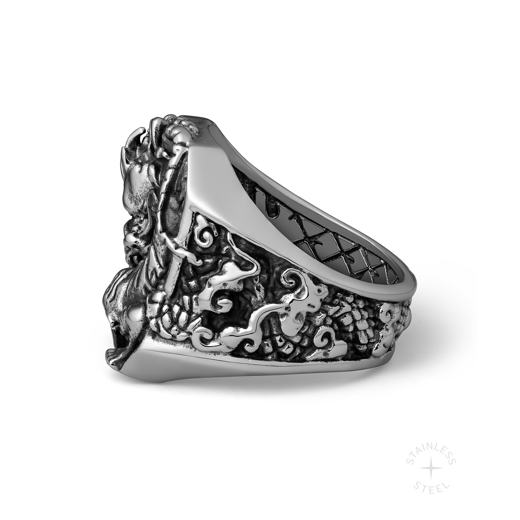 Divine Schism stainless steel ring - off figure