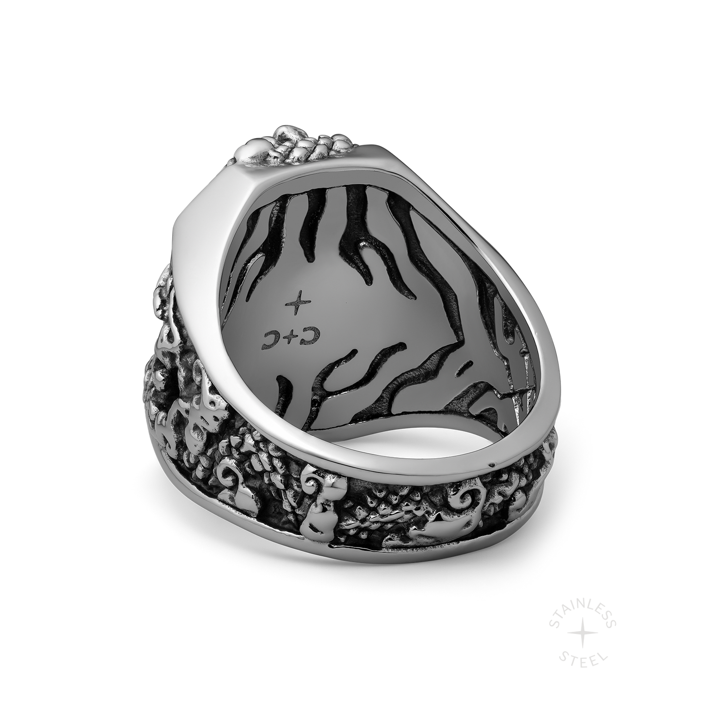 Divine Schism stainless steel ring - off figure