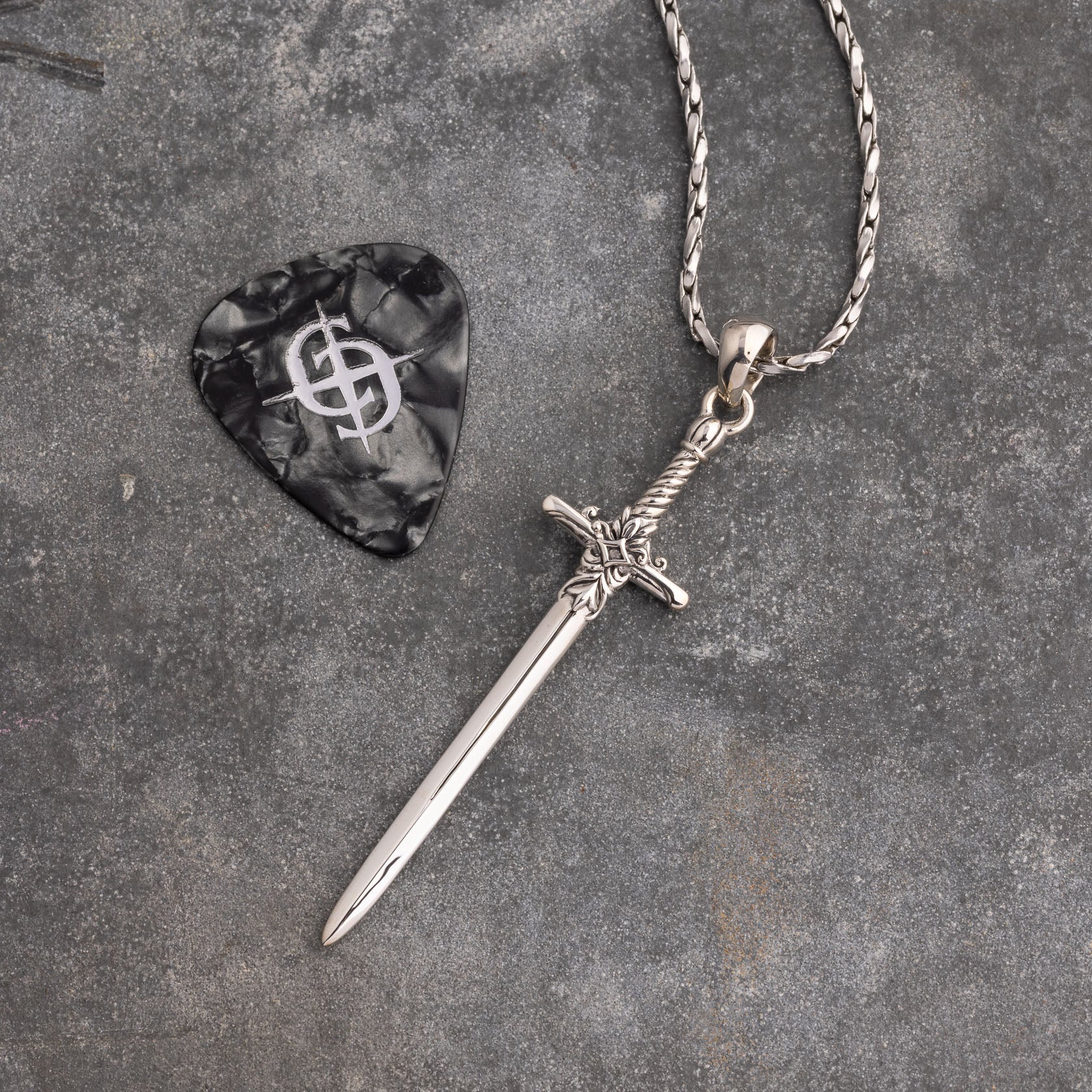 ⑳Hearting Sword Pendant Wチェーン付きSilver925 Womens Sword Necklace in Sterling Silver – Clocks and Colours