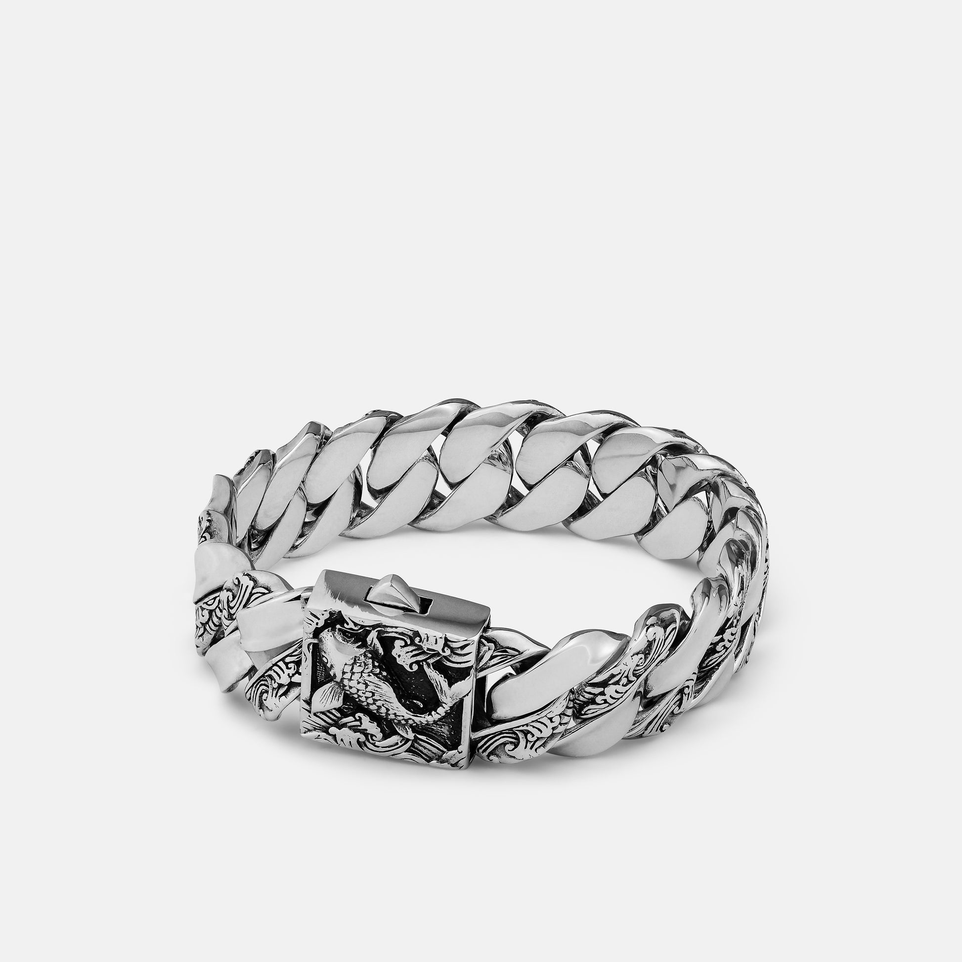 Lucas 引張 & Stone SILVER BRACELET