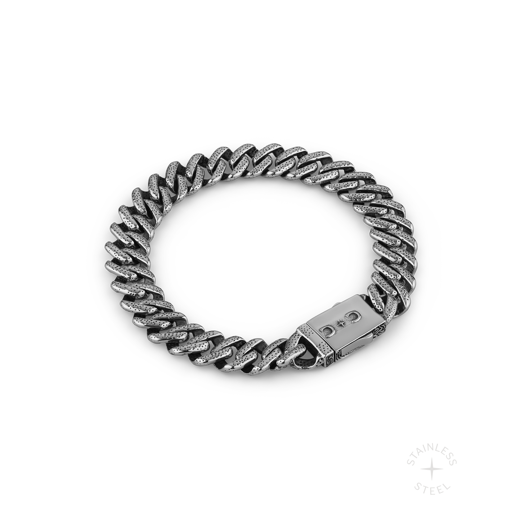 stainless steel cuban chain bracelet for men