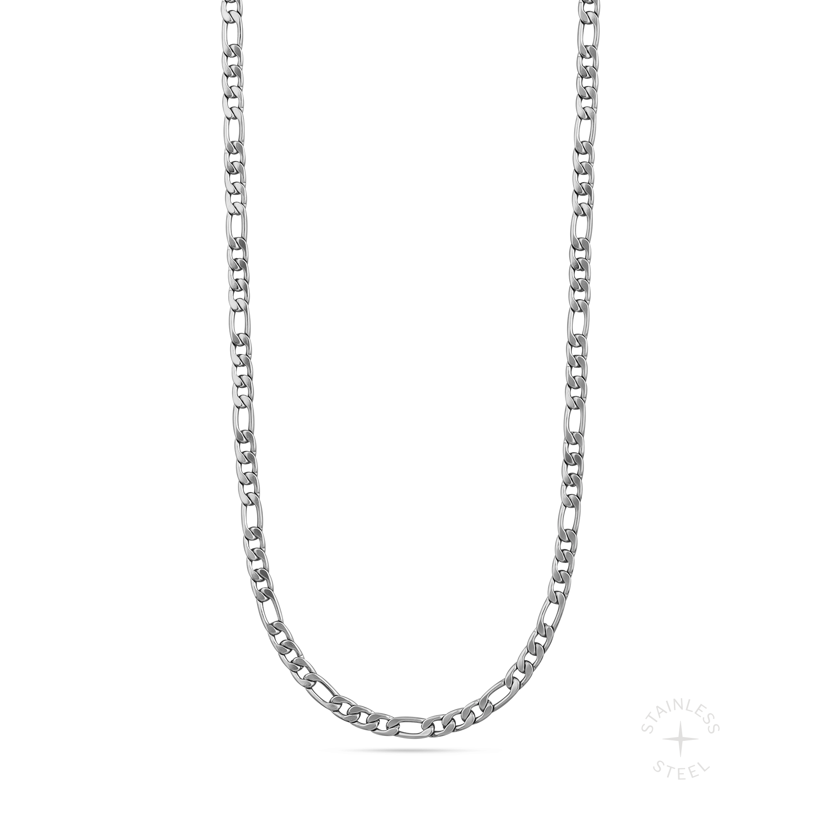 Stainless steel figaro chain necklace for men