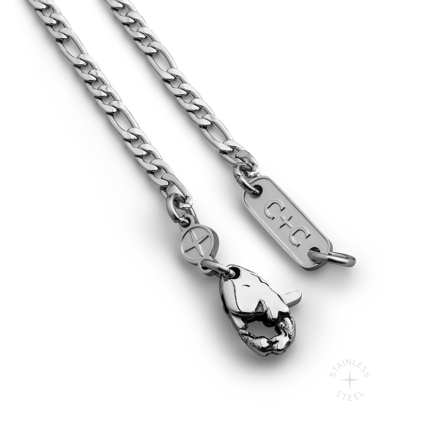 Stainless steel figaro chain necklace for men