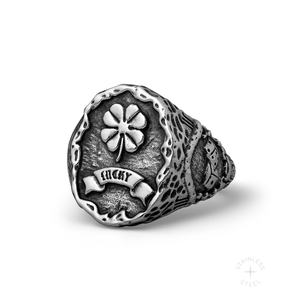 Fortune's Mercy stainless steel ring - off figure