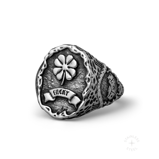 Fortune's Mercy stainless steel ring - off figure