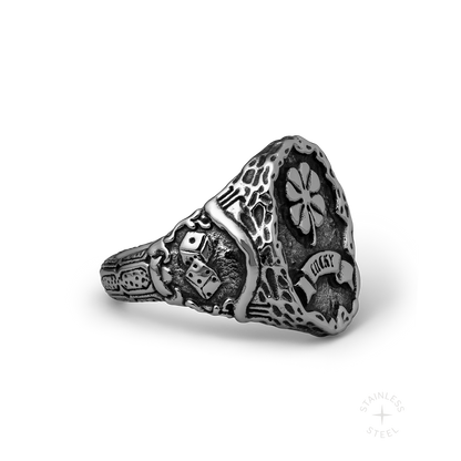Fortune's Mercy stainless steel ring - off figure
