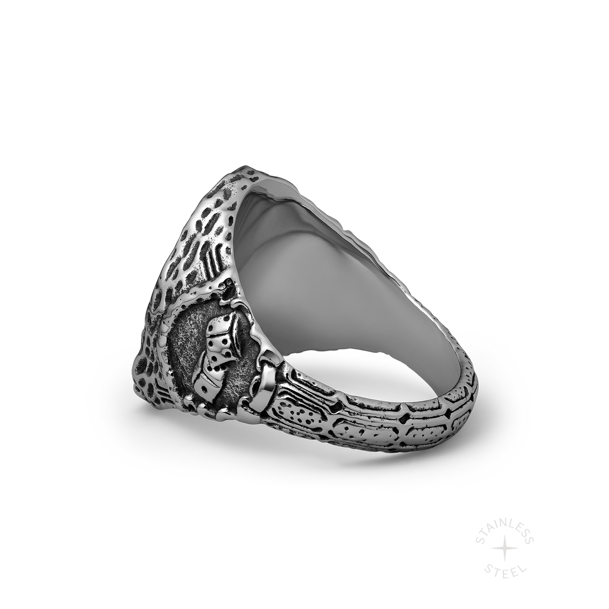 Fortune's Mercy stainless steel ring - off figure