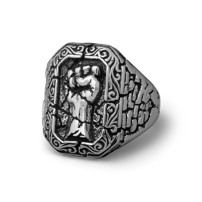 Fracture Handcrafted Sterling silver Ring 