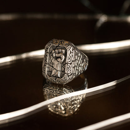 Fracture Handcrafted Sterling silver Ring 