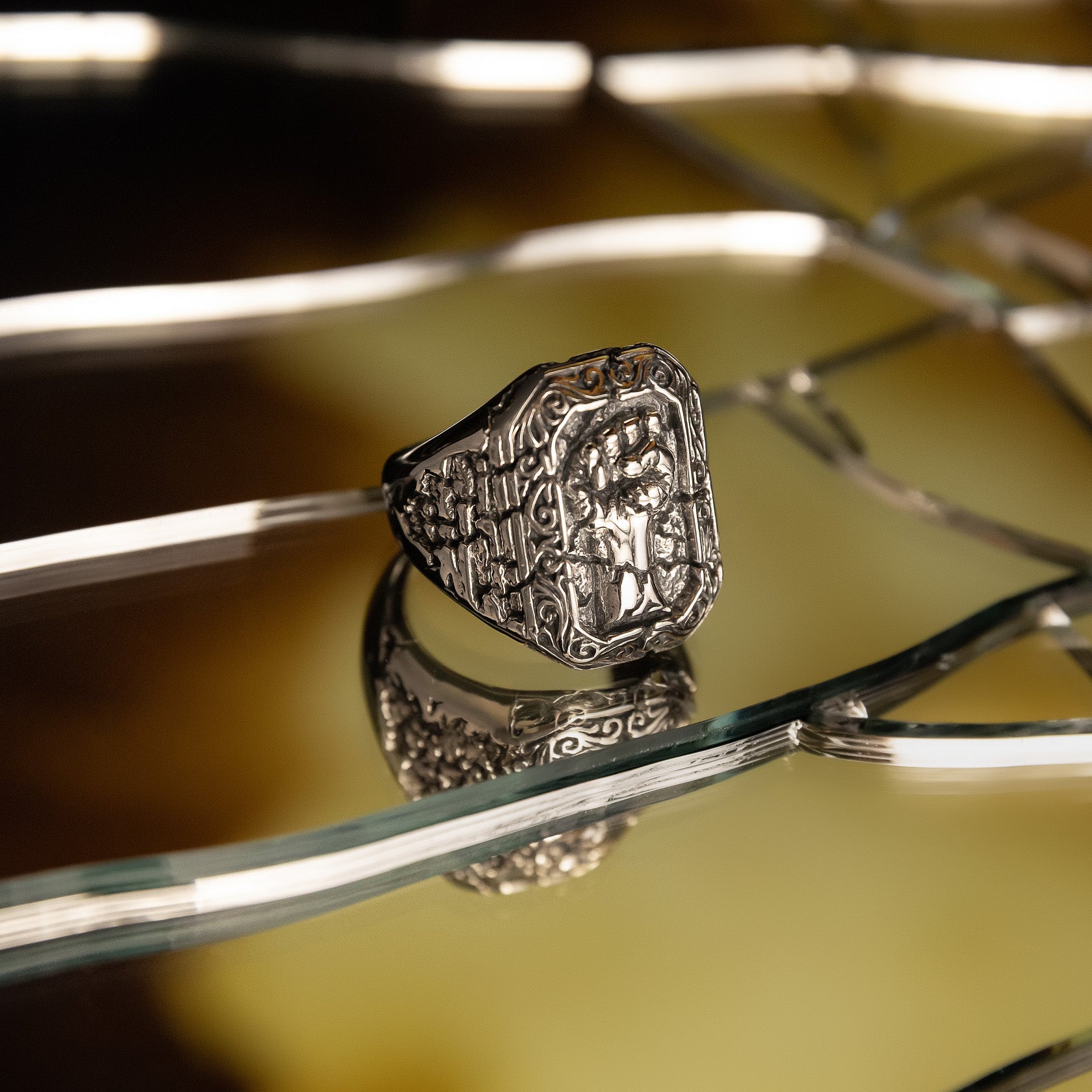 Fracture Handcrafted Sterling silver Ring 